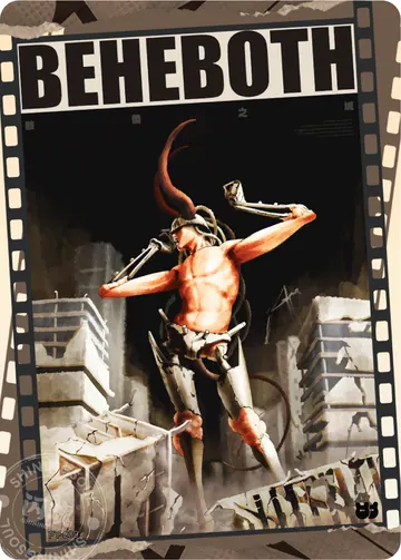 ZZZ card sample: Poster artwork, dark background and horned humanoid. Inclusion is random.
