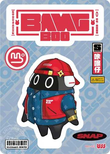 ZZZ card sample: Bangboo in blue jacket, red cap and headphones. Inclusion is random.